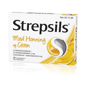 Strepsils honning/citron - 24 stk. halspastiller - Med24.dk