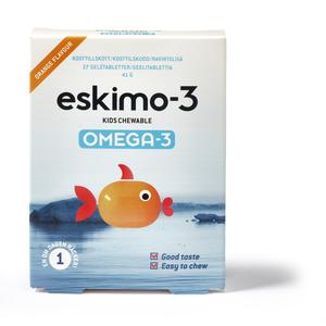 eskimo-3 chews omega-3 fiskeolie fisk orange appelsin kids børn 27 gelé tabletter
