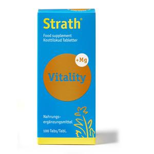 Strath Vitality tabletter fra Bio-Strath er beriget med naturligt magnesium.