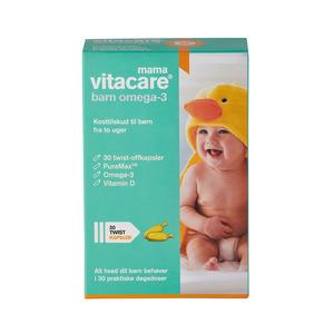 Vitacare Mama Omega Barn - 30 stk omega-3 d-vitamin - Med24.dk