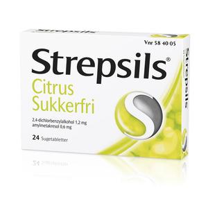 Strepsils Citrus (sukkerfri) - 24 stk halspastiller - Med24.dk