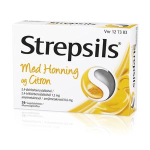 Strepsils Honning/Citron - 36 stk halspastiller - Med24.dk