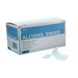 Mediq Alkoholswabs i æske a 100 stk. 70% isopropylalkohol