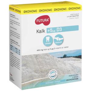 FUTURA Kalk + D3 2 pakker af 225 tabletter 
