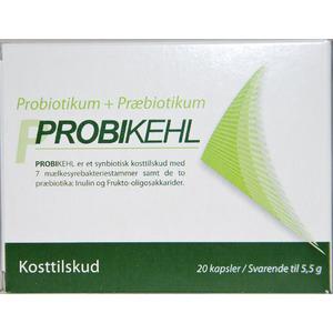 Probikehl pro- og præbiotika, 20 kapsler probiotika tarmflora tarmsystem - Med24.dk