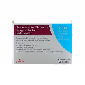 Desloratadin Glenmark 5 mg - 100 tabletter