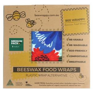 Bee Wrappy Beeswax Food Wraps - 2 x Medium