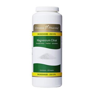 Fitness Pharma ØKO Magnesium Citrat - 200 stk. træthed energi - Med24.dk