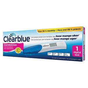 Graviditetstest fra Clearblue med ugeindikator