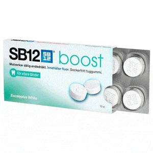 SB12 Boost tyggegummi (eucalyptus) - 10 stk.