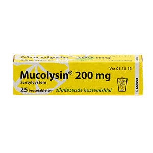 Mucolysin 200mg Citron - 25 brusetabletter