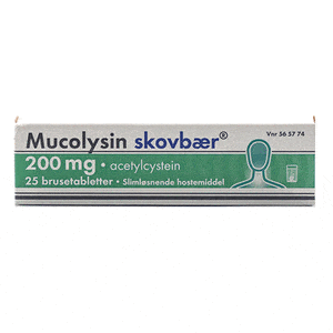 Mucolysin Skovbær 200 mg - 25 brusetabletter