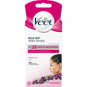 Veet Easy Gel Wax Strips Til Ansigt - 20 stk.