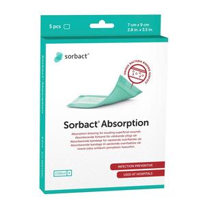 Sorbact absorption 7 x 9 cm - 5 stk.
