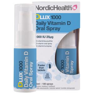 NordicHealth Dlux 1000 D-vitaminspray - 15 ml - Med24.dk