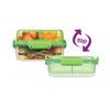 Sistema Lunch Stack Square 1,24 l flere farver - 1 stk. - Grøn