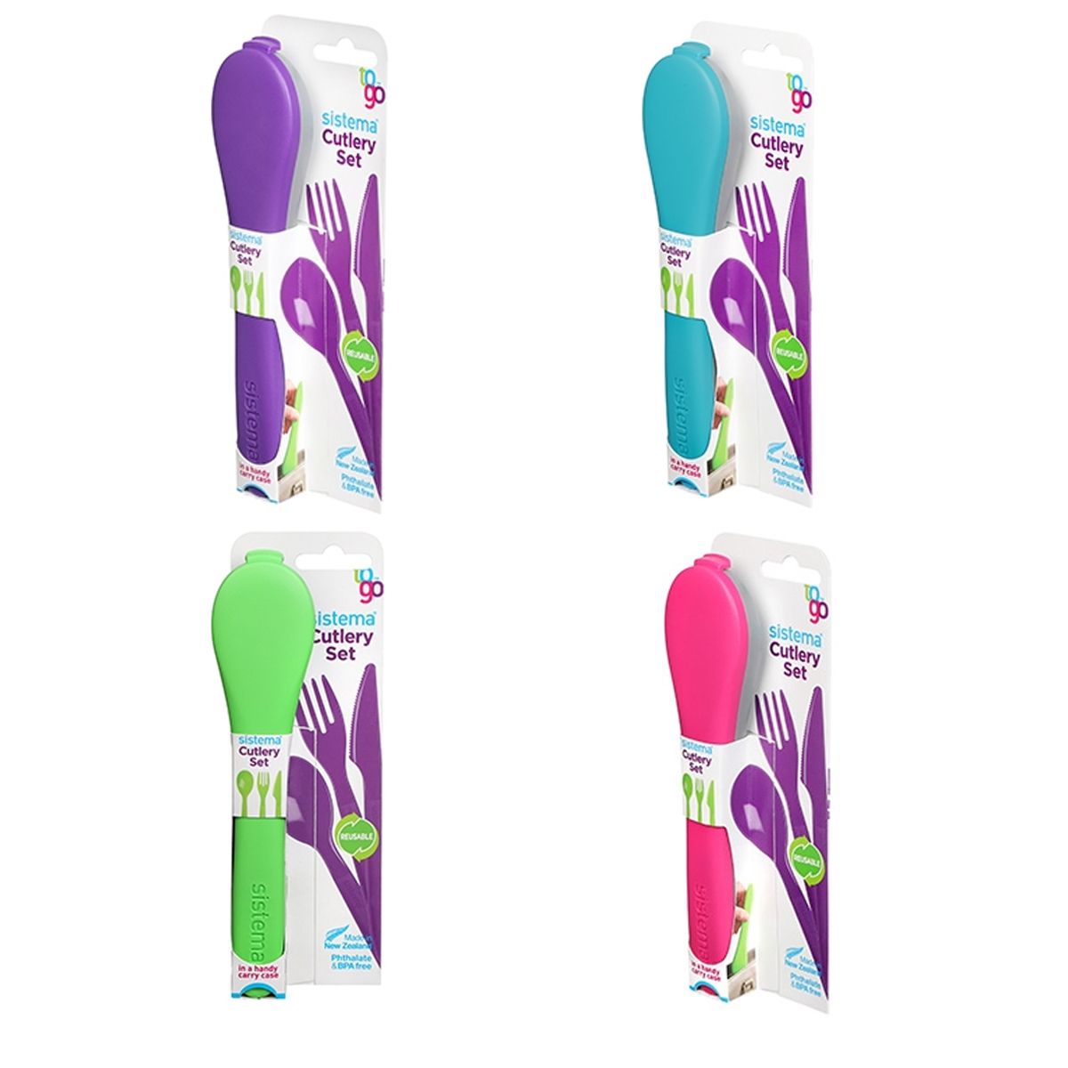 Køb Sistema Cutlery set To Go 1 sæt billigt hos Med24.dk
