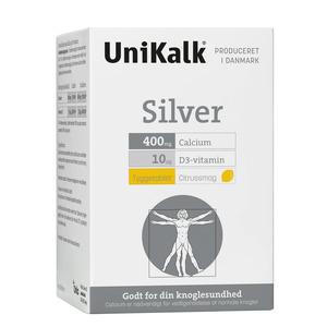 UniKalk Silver tyggetablet med citrussmag - 90 stk