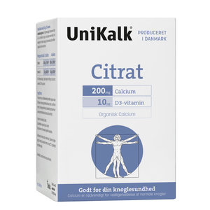 Unikalk Citrat, 200 mg - 130 tabletter