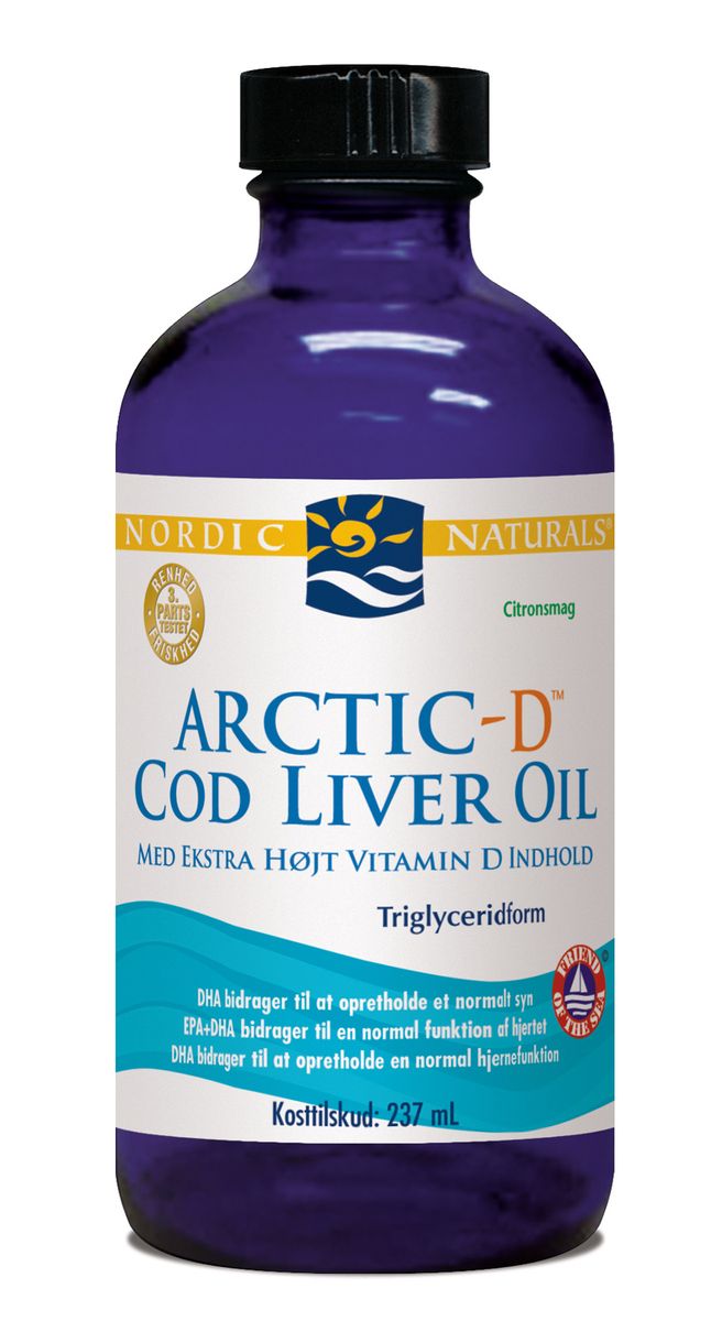 Nordic Naturals Cod Liver Oil + D m. citrus 237 ml Med24.dk