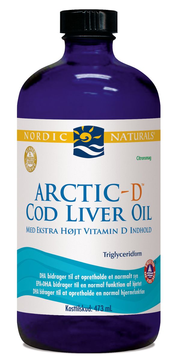Nordic Naturals Cod Liver Oil + D m. citrus 473 ml Med24.dk