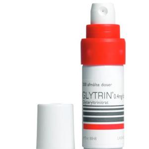 Glytrin 0,4 mg/dosis mundhulespray hjertekramper - Med24.dk
