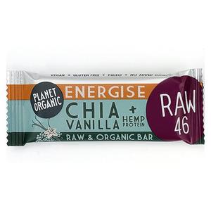 Planet Organic Energibar chia og vanilje RAW Ø - 30 g
