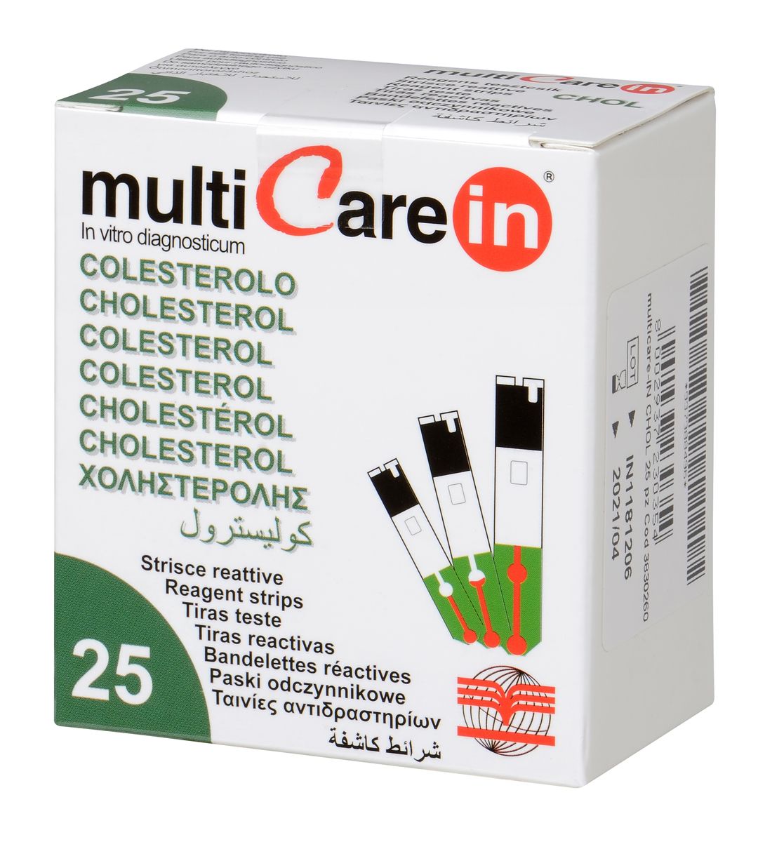 Køb Multicare In kolesterol test 25 stk.billigt hos med24.dk