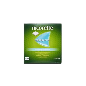 Nicorette tyggegummi (Whitemint), 2mg - 210 stk