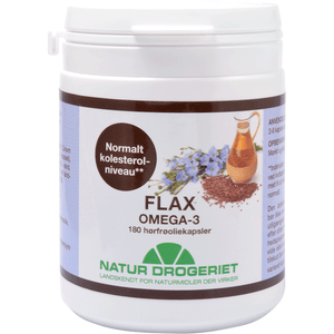 Natur-Drogeriet Bio Flax Omega-3 - 180 kapsler - Med24.dk