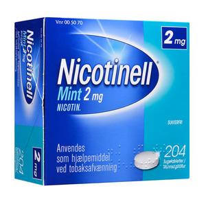 Nicotinell Mint Sugetablet 2mg - 204 stk