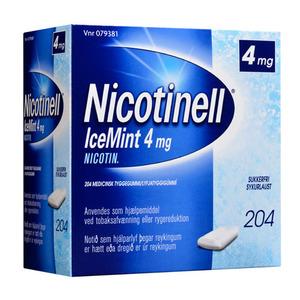 Nicotinell Tyggegummi IceMint 4 mg - 204 stk