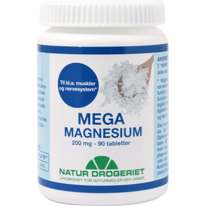 Natur-Drogeriet Mega Magnesium 200mg - 90 tab - Med24.dk