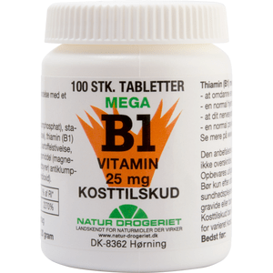 Natur-Drogeriet Mega B1 vitamin 25 mg - 100 tab