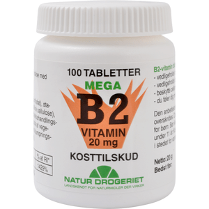 Natur-Drogeriet Mega B2 vitamin 20 mg - 100 tab