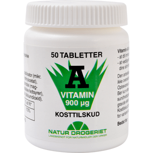 Natur-Drogeriet A-vitamin 900 µg - 50 tabletter