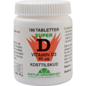 Natur-Drogeriet D3-vitamin 85 mcg 180 tabletter