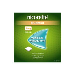 Nicorette Tyggegummi (Fruitmint), 2 mg - 210 stk