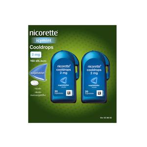 Nicorette Cooldrops Icy mint 2 mg - 160 sugetabletter