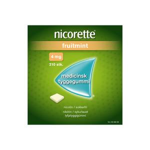Nicorette Tyggegummi (Fruitmint), 4 mg - 210 stk