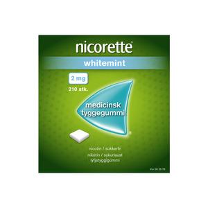 Nicorette tyggegummi (Whitemint), 2mg - 210 stk