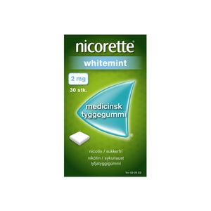 Nicorette tyggegummi (Whitemint), 2mg - 30 stk