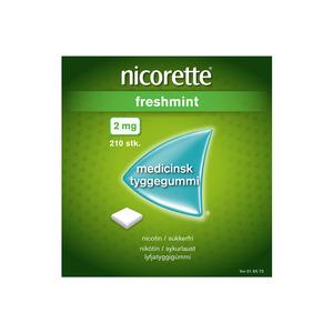 Nicorette Tyggegummi (Freshmint), 2 mg - 210 stk