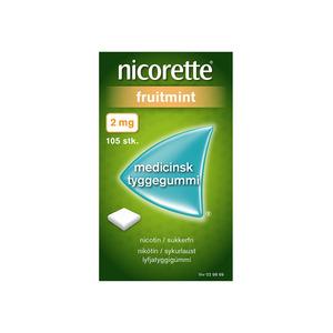 Nicorette tyggegummi Fruitmint 2 mg - 105 stk.