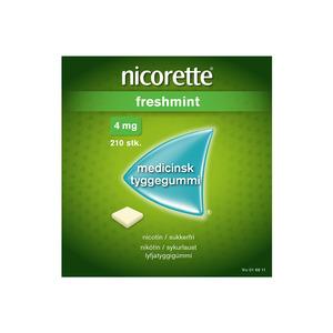 Nicorette Tyggegummi (Freshmint), 4 mg - 210 stk