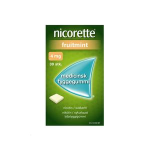 Nicorette Tyggegummi (Fruitmint), 4 mg - 30 stk