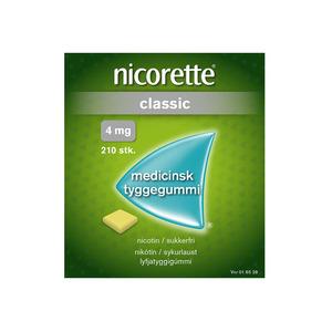 Nicorette Tyggegummi (Classic), 4 mg - 210 stk