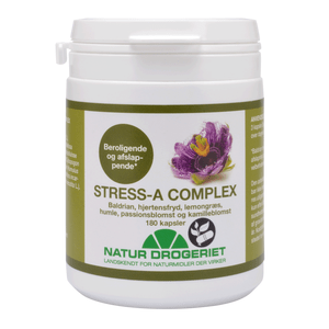 Natur Drogeriet Stress-A complex giver en afslappende og beroligende effekt.