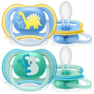 Avent Ultra Air sut, grøn/blå dino 18 mdr+ - 2 stk