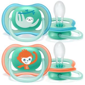 Avent Ultra Air sut, grøn/orange abe 18 mdr+ - 2 stk